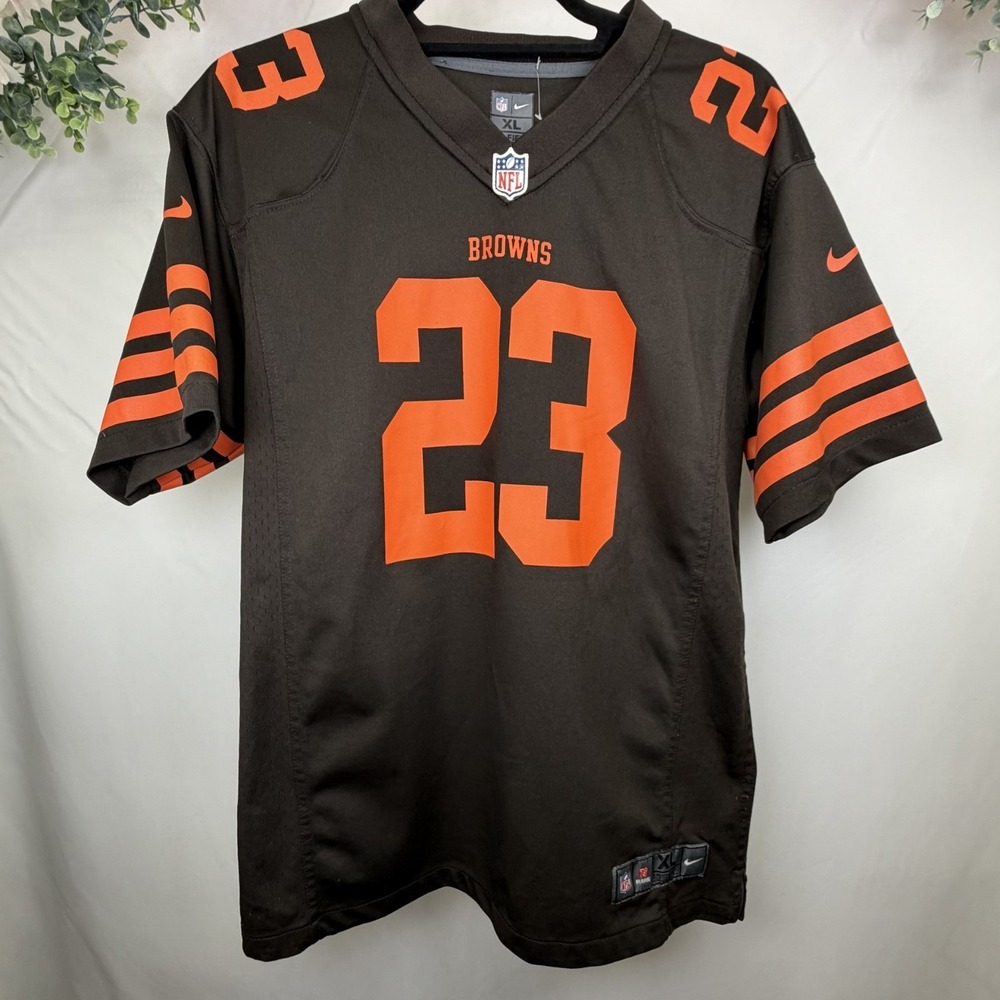 Nike Youth Joe Haden Cleveland Browns Game Jersey Brown XL 18-20